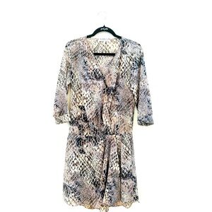 Heartloom Neutral Snakeskin Pattern Dress